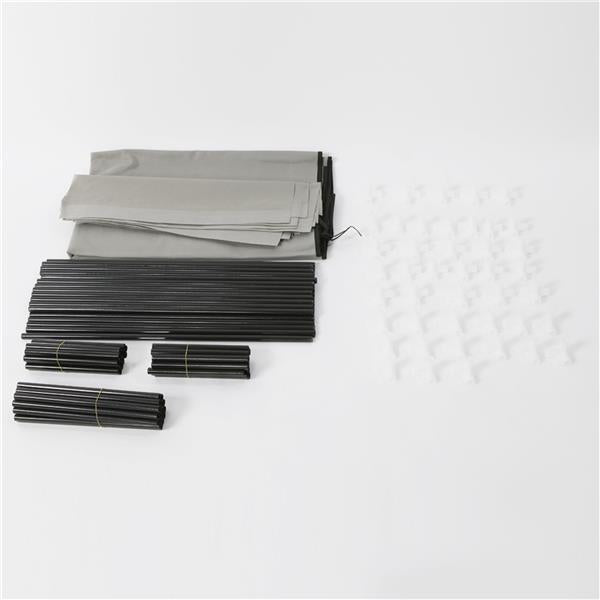 6-Row 2-Line 12 Lattices Non-woven Fabric Shoe Rack Gray - Torange