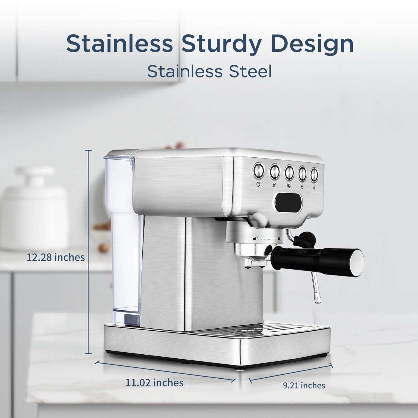 Geek Chef Espresso Machine,20 bar espresso machine with milk frothier for latte, cappuccino, Macchiato for home espresso maker,1.8L Water Tank, Stainless Steel Complimentary ESE Filter - Torange