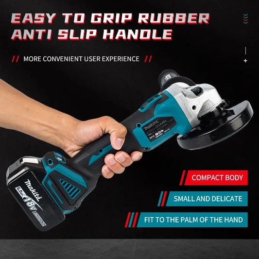 2025 Makita 18V DGA404 Brushless Lithium Electric Angle Grinder Rechargeable Cutting Machine High Power Polishing Machine Torange