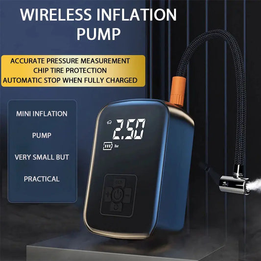 1PC Car Mounted Wireless Digital Display Inflation Pump Portable Wireless Air PumpTire Inflator for Electric Cars DS