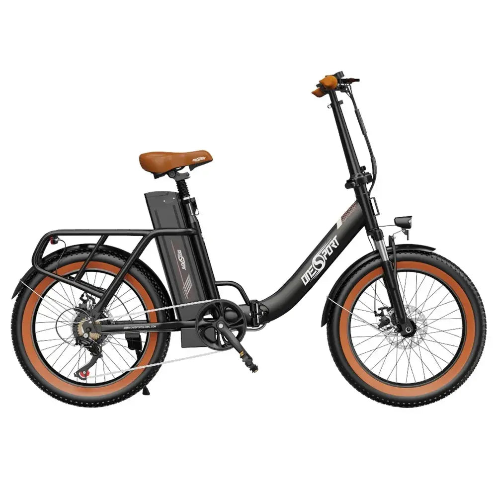 ONESPORT OT16-2 Folding E-Bike, 20'' Tires, 250W Motor, 48V 17Ah Battery, Shimano 7-Speed, 25km/h, Disc Brakes Torange