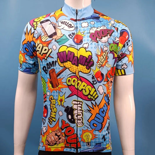 Comics Team Men Cycling Jersey MTB Maillot Bike Shirt Downhill Jersey High Quality Pro Team Tricota Mountain Bicycle Clothing Torange