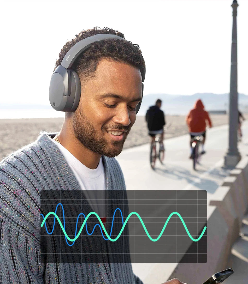 Edifier W830NB Wireless Headphones Bluetooth 5.4 Active Noise Cancelling Hi-Res Over-Ear Headset LDAC Foldable -45dB ANC 94H