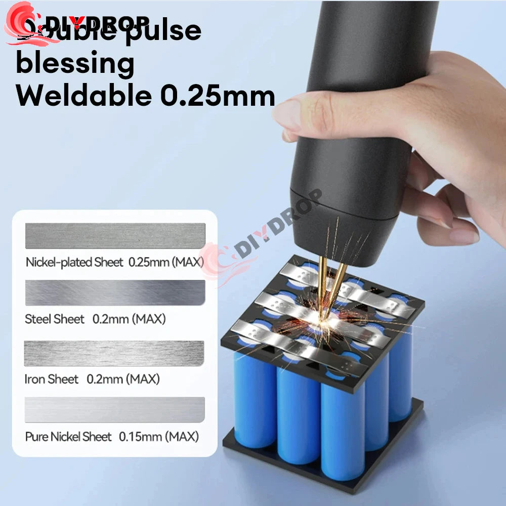 90 Gears DIY Portable Handheld LCD Battery Spot Welder for 18650 Lithium Battery 0.25MM Nickel Strip and Nickel Belt Welding