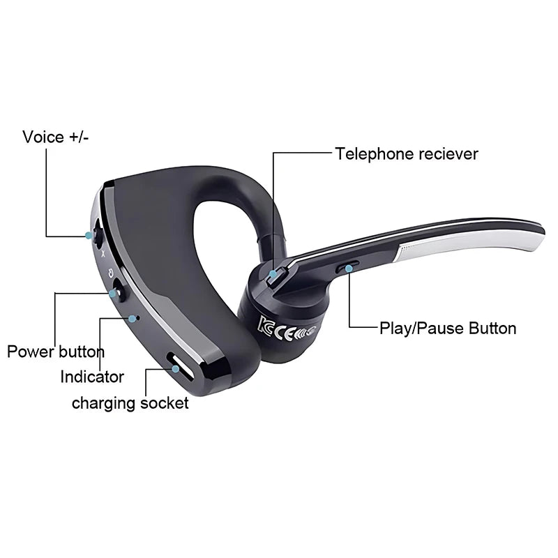 Xiaomi Wireless Bluetooth Single Earphone With HD Mic Stereo Headset Handsfree Call Business Headphone For Sports Driving Travel