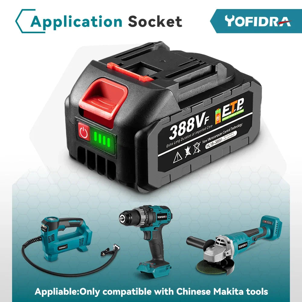 Yofidra 125mm Brushless Angle Grinder 3 Gears Variable Efficient Cordless Rechargeable Grinding Power Tool For Makita 18VBattery