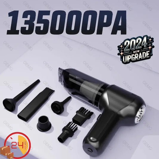 135000PA Mini Portable Wireless Car Vacuum Cleaner Strong Suction Cleaning Machine Car Cleaner for Home Appliance DS