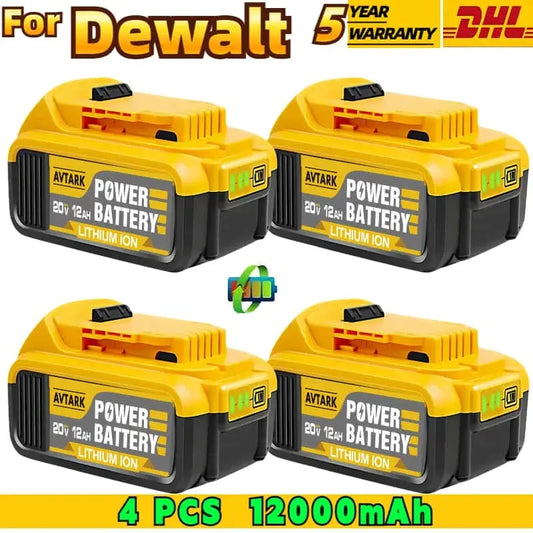 100% Original DCB200 12.0Ah Replacement 20V Battery For Dewalt replacing lithium batteries 18V DCB184 DCB206 DCB205 DCB204-2 Torange