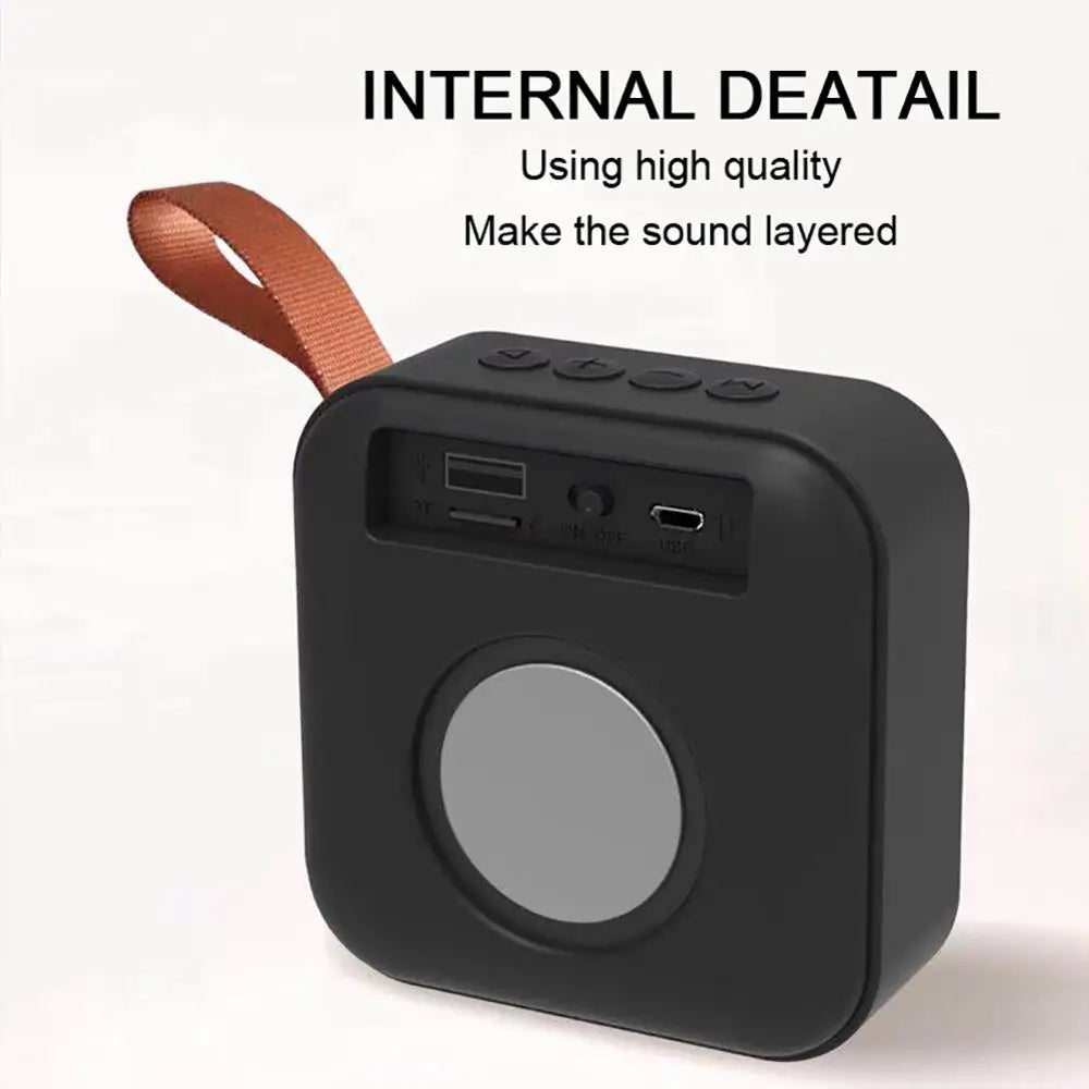 Cloth Art Portable Wireless Bluetooth Speaker Subwoofer TF Card Loudspeaker Wireless Bluetooth Speaker for Mobile Phone - Torange