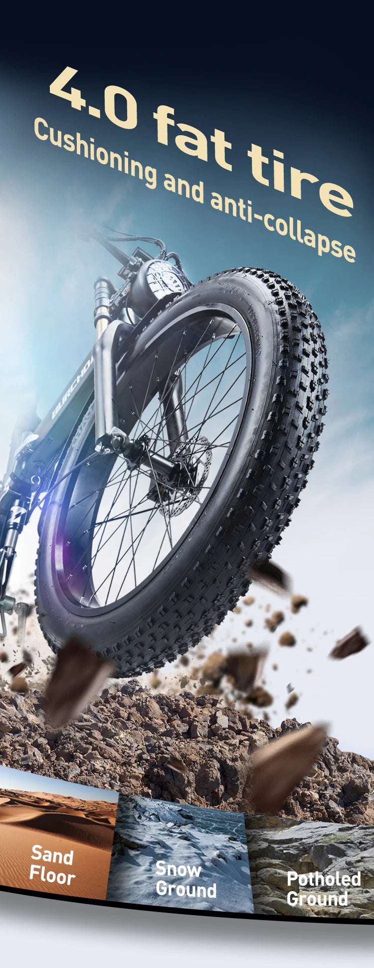 JINGHMA R5PRO Electric Bicycle 4.0 Fat Tire Ebike 1500W 50KM/H 48V 20Ah Electric Bike Men's Mountain E-bike Off-Road Bike