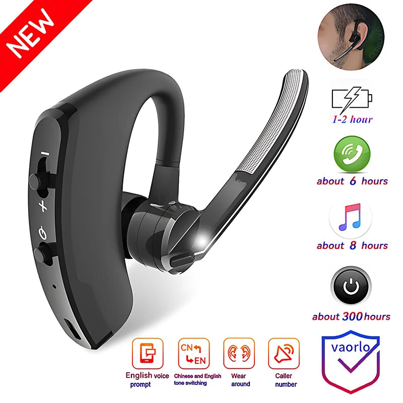 Xiaomi Wireless Bluetooth Single Earphone With HD Mic Stereo Headset Handsfree Call Business Headphone For Sports Driving Travel
