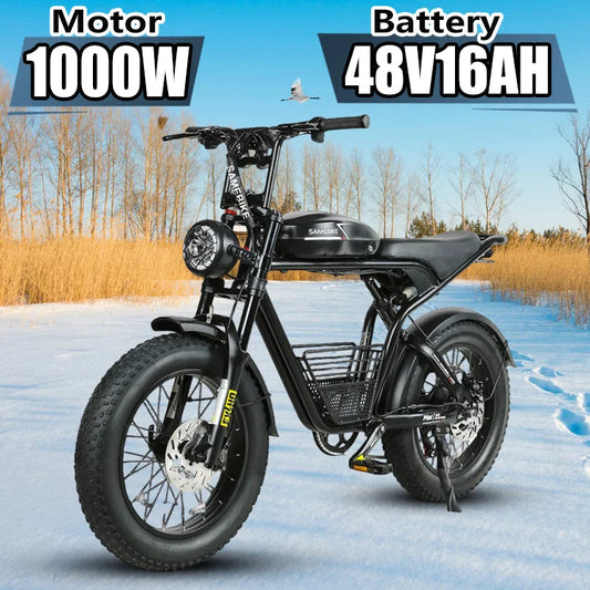 Electric Bicycle SAMEBIKE M20 1000W Powerful Motor 48V16Ah Battery Hydraulic Brakes E-Bike 20*4.0-inch Fat Tire Electric Bicycle Torange