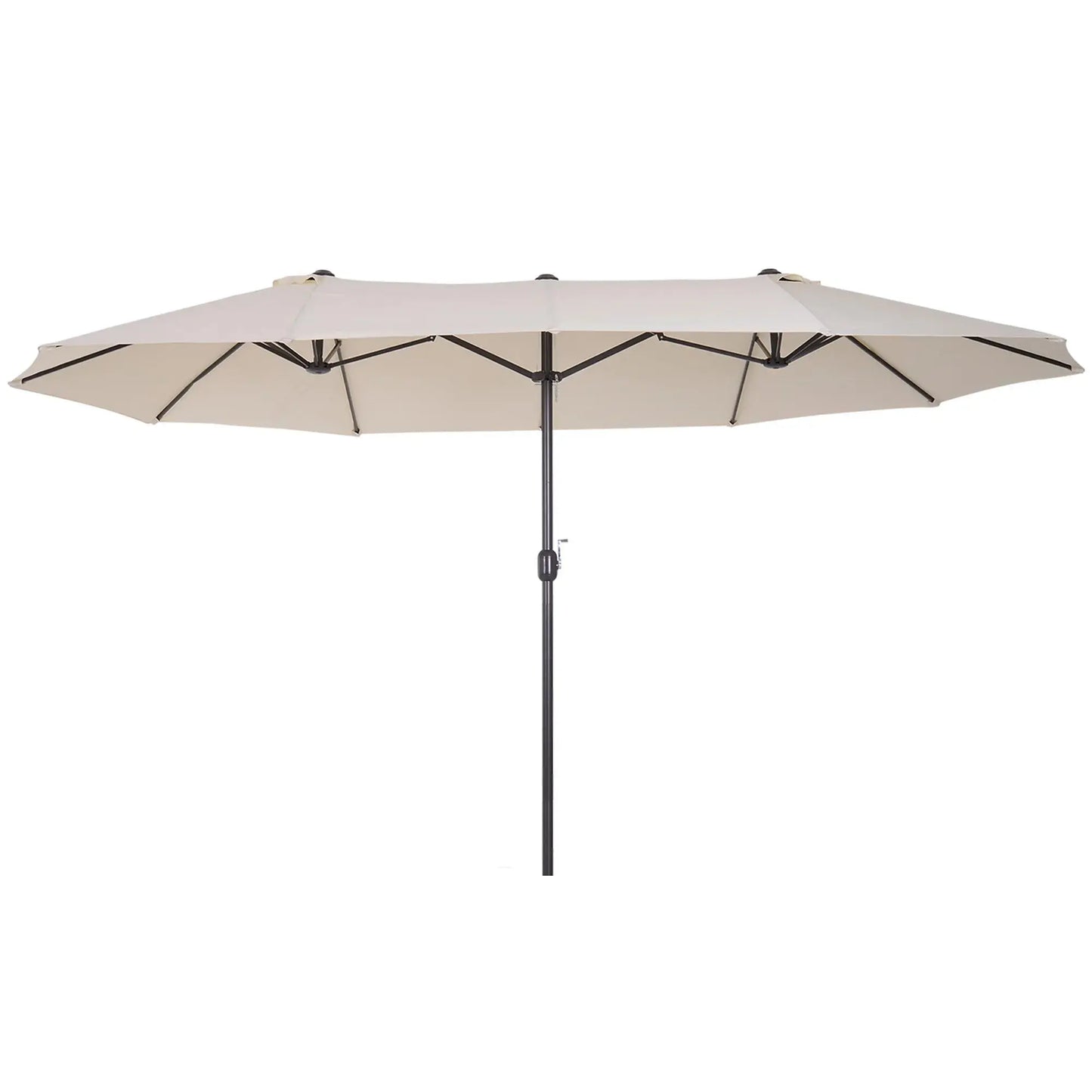 Outsunny Double Canopy Sun Umbrella – 4.6M Diameter (Beige) DS