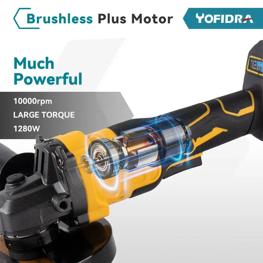 125mm Brushless Angle Grinder for Makita 18V Lithium Battery M14 10000Rpm 3 Gears Variable Cutting Grinding Polishing Power Tool Torange