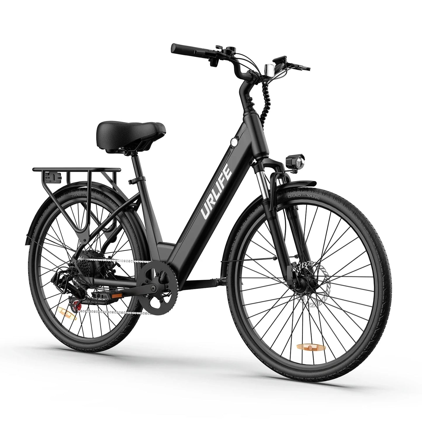 E-bike URLIFE E26 250W Motor 36V13AH Removable Battery High Carbon Steel Frame Electric Bicycle 26 inch Tire Adult Electric Bike Torange