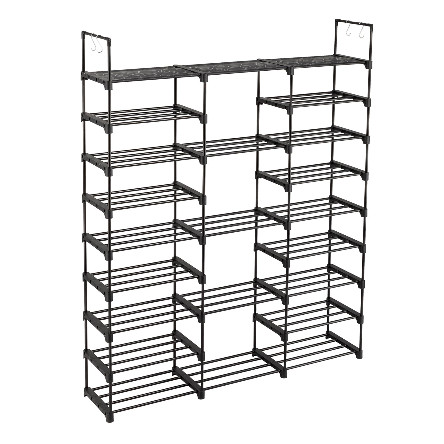 9 Tiers Shoe Rack Storage Organizer Shoe Shelf Organizer for Entryway Holds 50-55 Pairs Shoe, Stackable Shoe Cabinet Shoe Rack - Torange