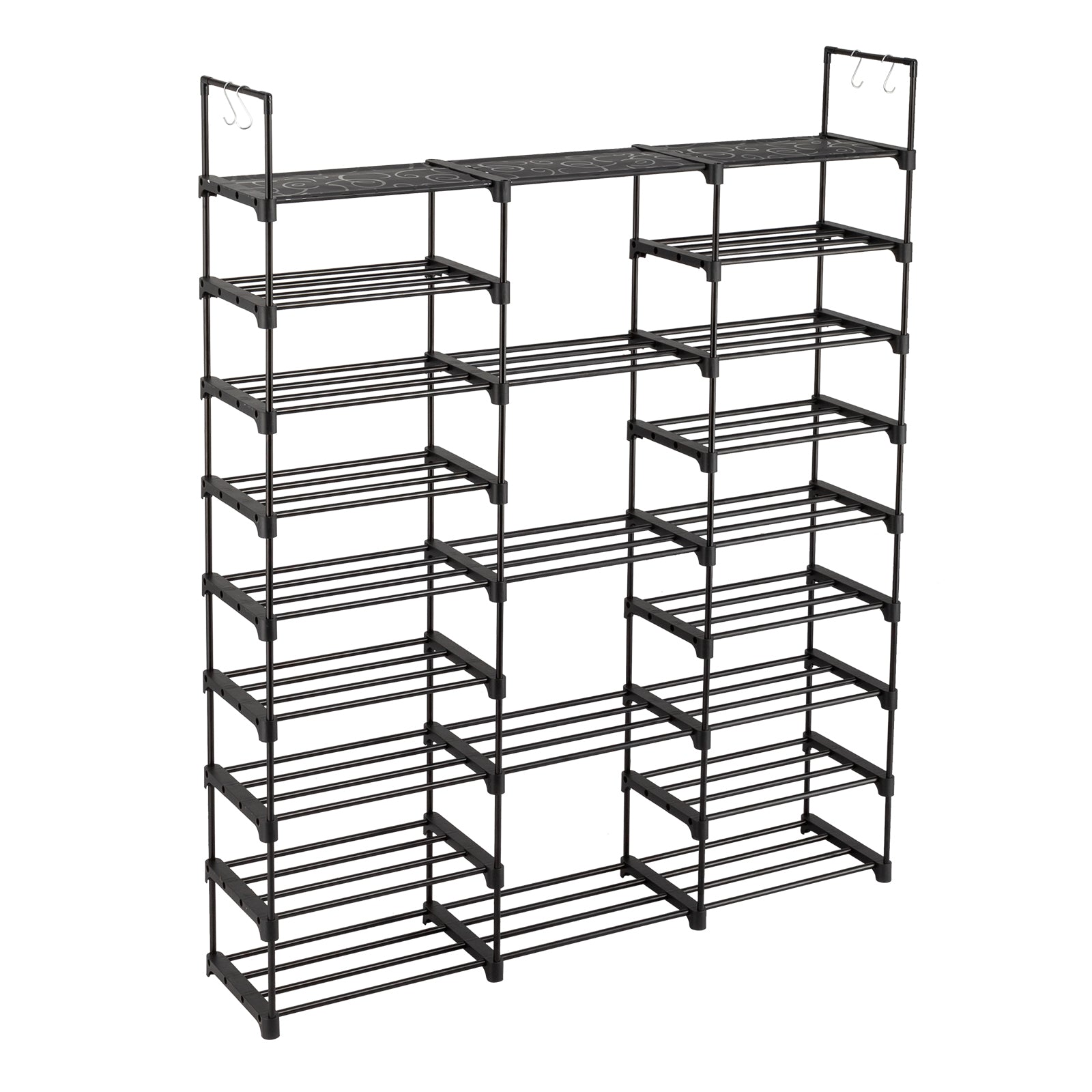 9 Tiers Shoe Rack Storage Organizer Shoe Shelf Organizer for Entryway Holds 50-55 Pairs Shoe, Stackable Shoe Cabinet Shoe Rack - Torange