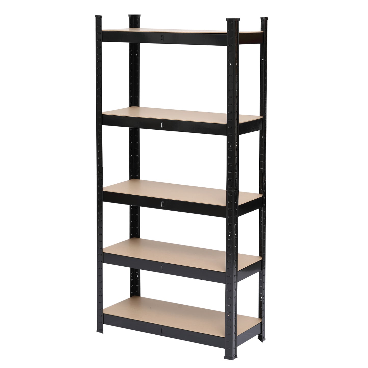 5 Tier Heavy Duty Metal Shelving Rack Unit Garage Storage Shelf Black UK - Torange