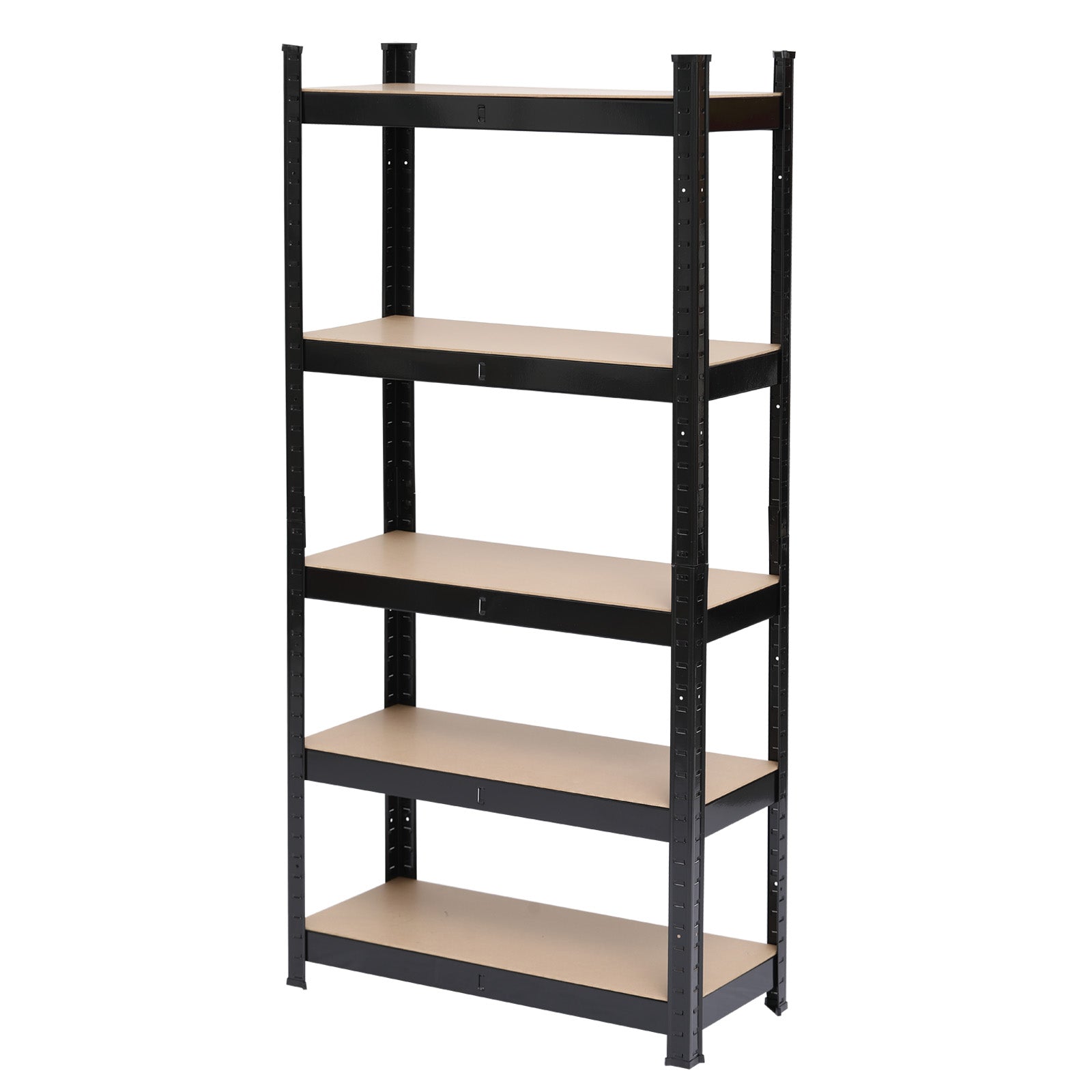 5 Tier Heavy Duty Metal Shelving Rack Unit Garage Storage Shelf Black UK - Torange