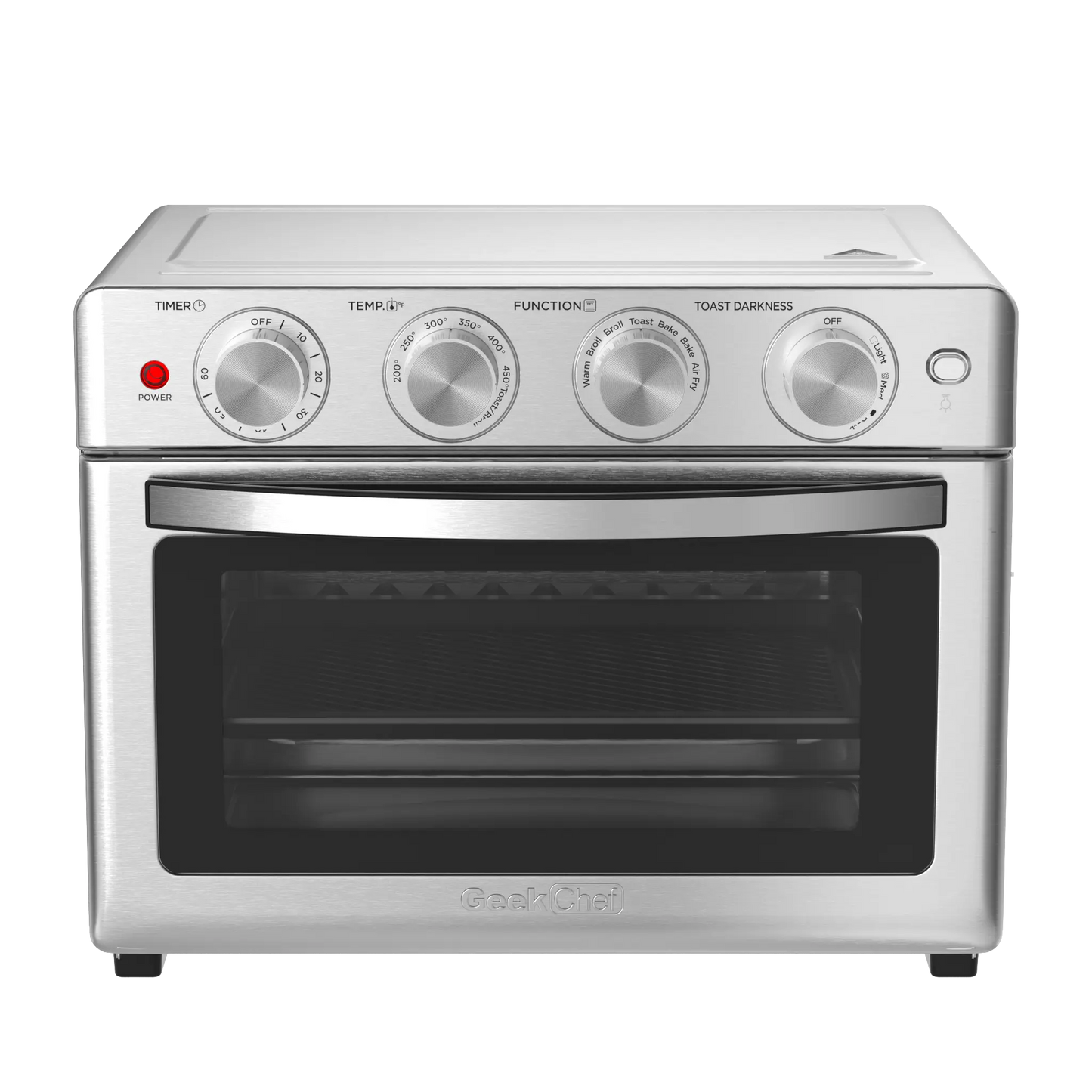 Geek Chef Air Fryer, 6 Slice 26QT/26L Air Fryer Fry Oil-Free, Extra Large Toaster Oven Combo, Air Fryer Oven, Roast, Bake, Broil, Reheat, Convection Countertop Oven, Accessories Included, - Torange