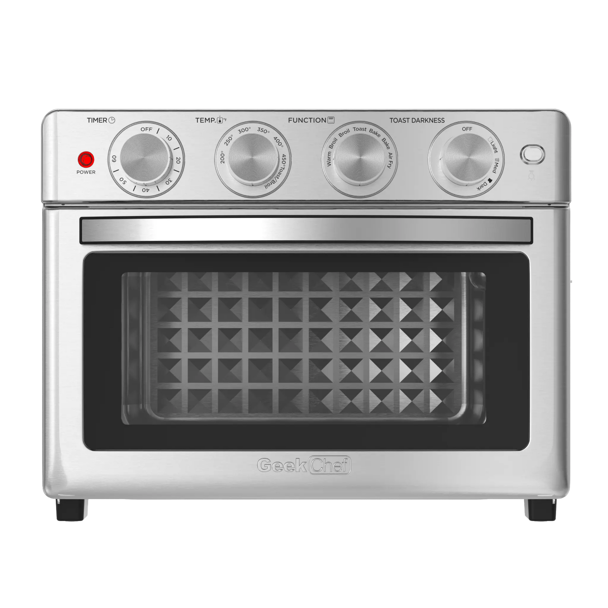 Geek Chef Air Fryer, 6 Slice 26QT/26L Air Fryer Fry Oil-Free, Extra Large Toaster Oven Combo, Air Fryer Oven, Roast, Bake, Broil, Reheat, Convection Countertop Oven, Accessories Included, - Torange
