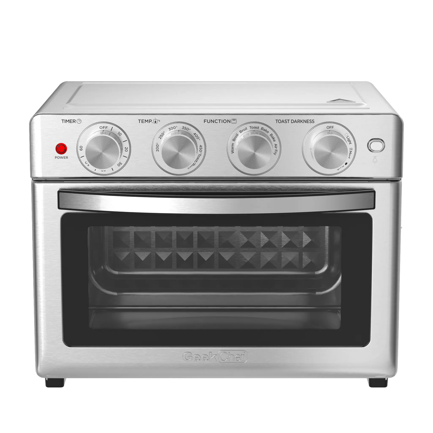 Geek Chef Air Fryer, 6 Slice 26QT/26L Air Fryer Fry Oil-Free, Extra Large Toaster Oven Combo, Air Fryer Oven, Roast, Bake, Broil, Reheat, Convection Countertop Oven, Accessories Included, - Torange