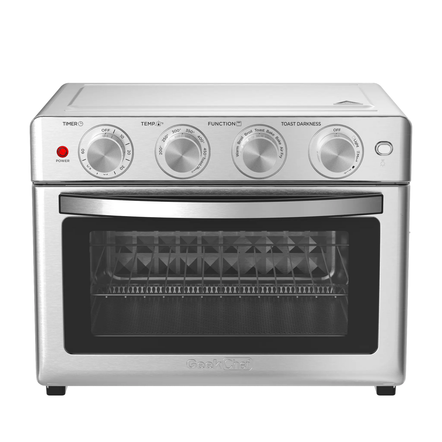 Geek Chef Air Fryer, 6 Slice 26QT/26L Air Fryer Fry Oil-Free, Extra Large Toaster Oven Combo, Air Fryer Oven, Roast, Bake, Broil, Reheat, Convection Countertop Oven, Accessories Included, - Torange
