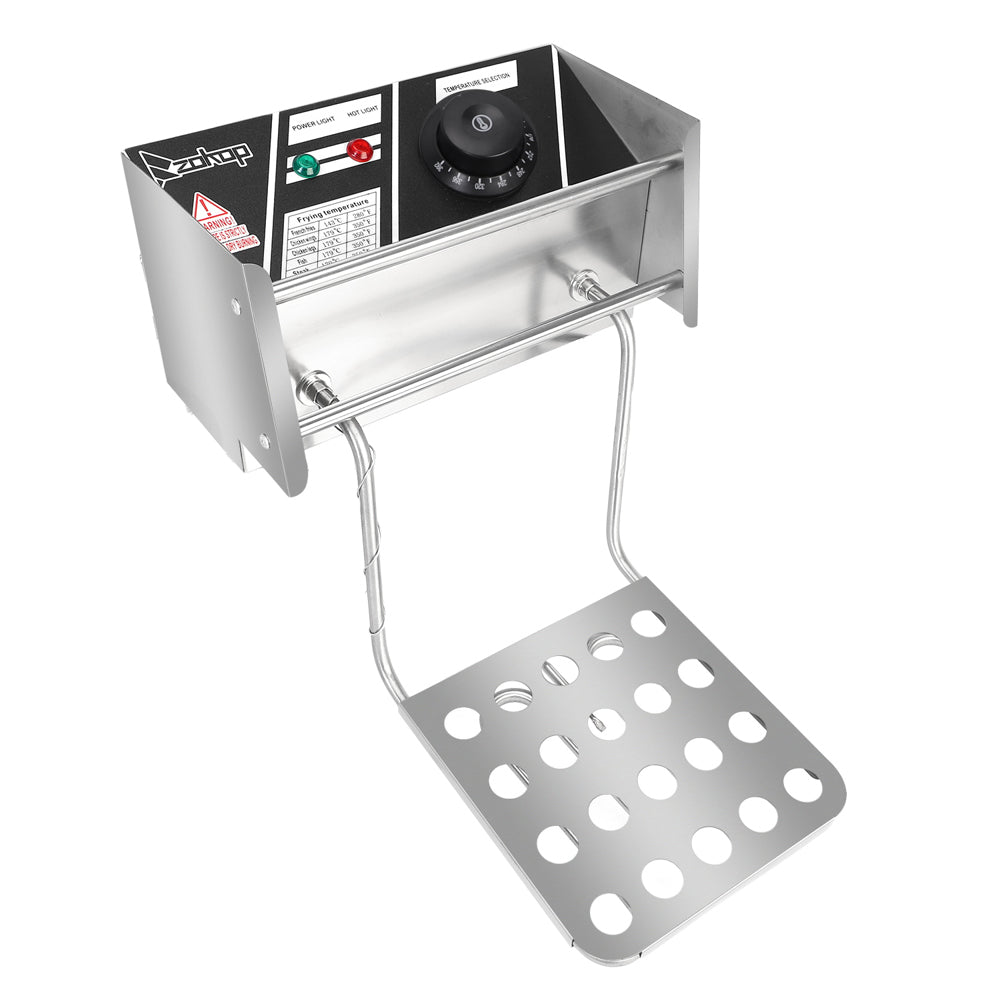Stainless Steel Single Cylinder Electric Fryer US Plug EH81 2500W MAX 110V 6.3QT/6L - Torange