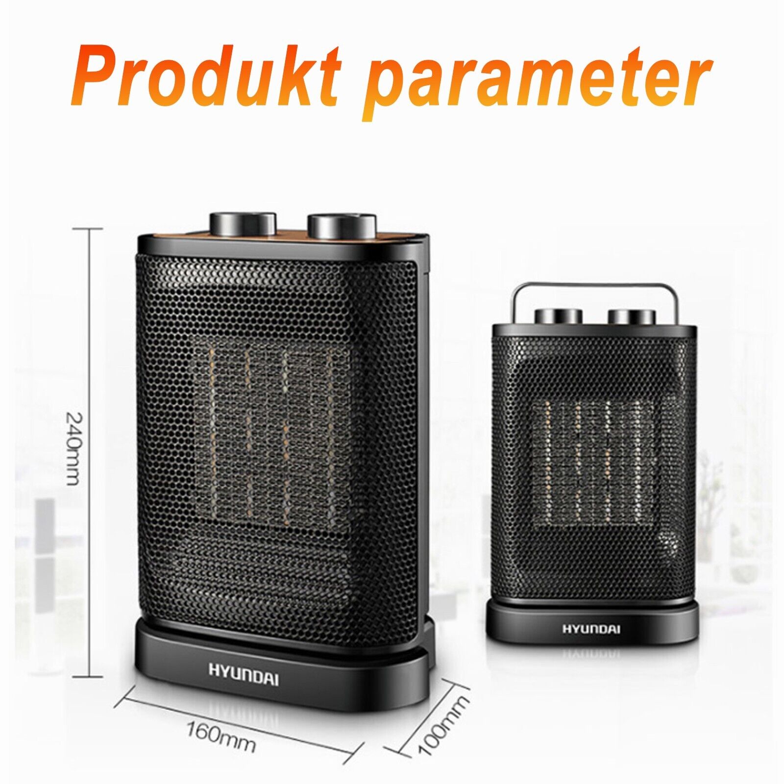 1500W Fan Heater Energy Saving PTC Ceramic Heater 3 Heat Levels, for Living Rooms, Offices, Workshops - Torange