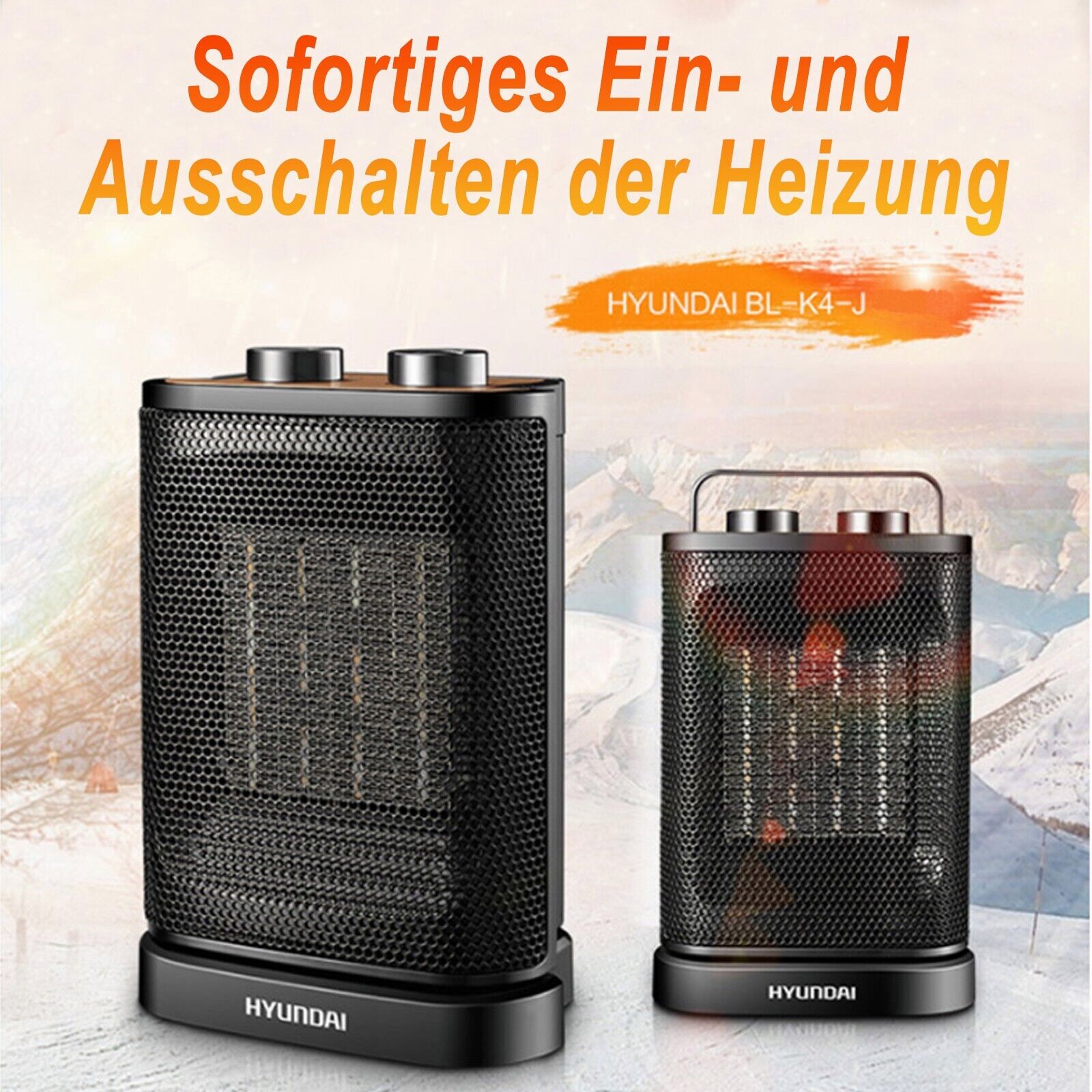 1500W Fan Heater Energy Saving PTC Ceramic Heater 3 Heat Levels, for Living Rooms, Offices, Workshops - Torange
