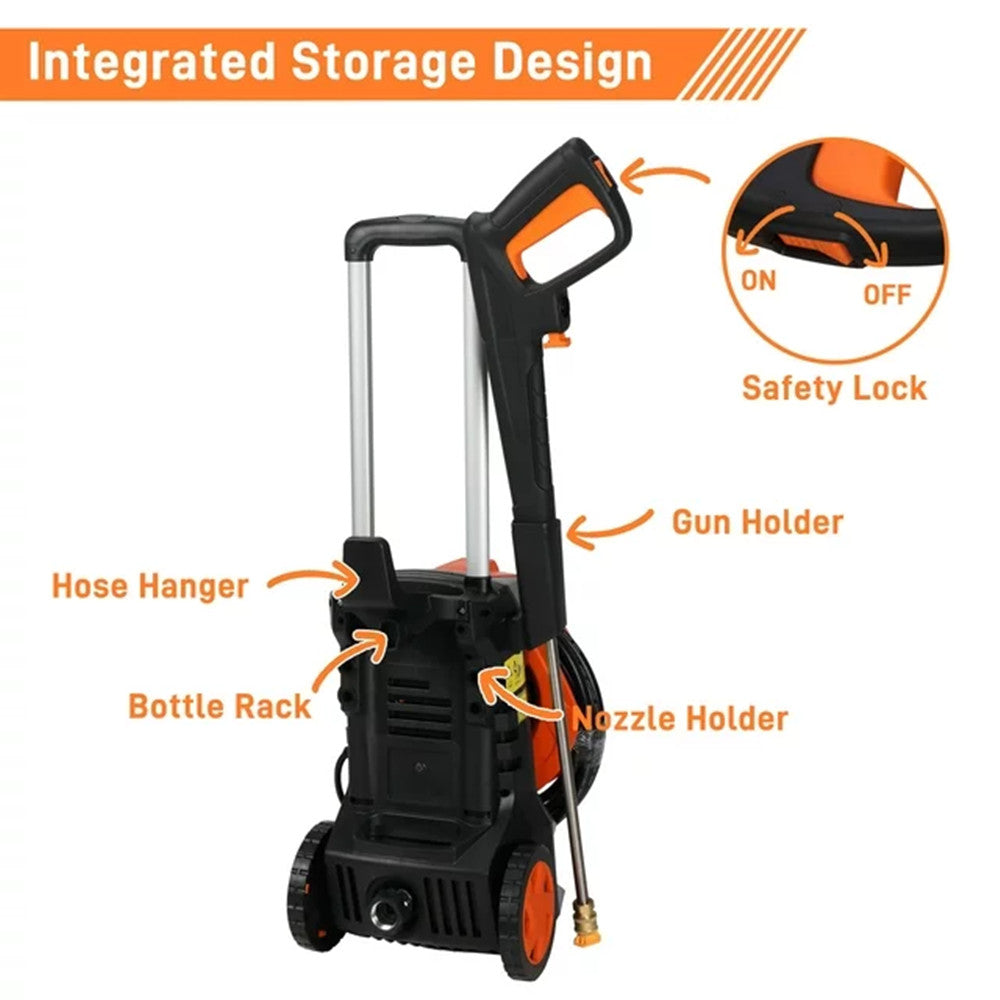 110.00V 203A 1400.00W High Pressure Cleaner Orange - Torange