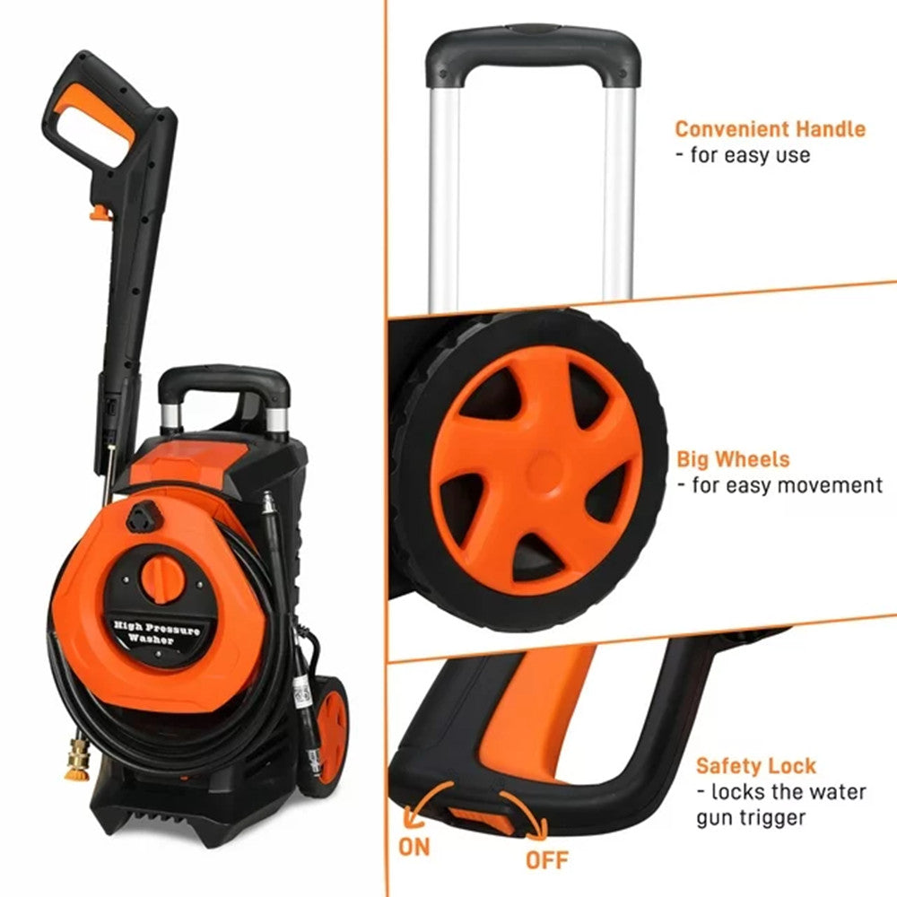 110.00V 203A 1400.00W High Pressure Cleaner Orange - Torange
