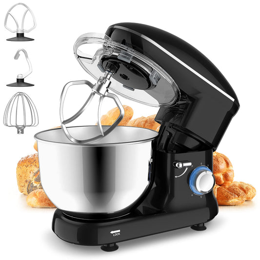 Food processor with 5.5 litre stainless steel bowl, 1500 W, silent multifunction version with metal bowl and meta whisk - Torange