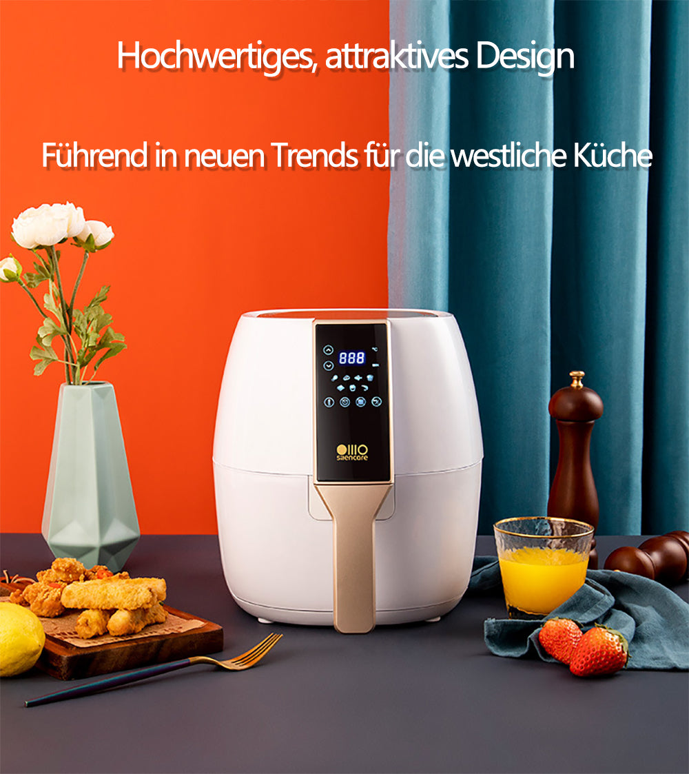 Air Fryer 4L Large Capacity Multifunction Air Fryer Fat-Free Cooking, 1400.00W, Healthy and Low Fat Simple and Elegant Kitchen Utensils - Torange