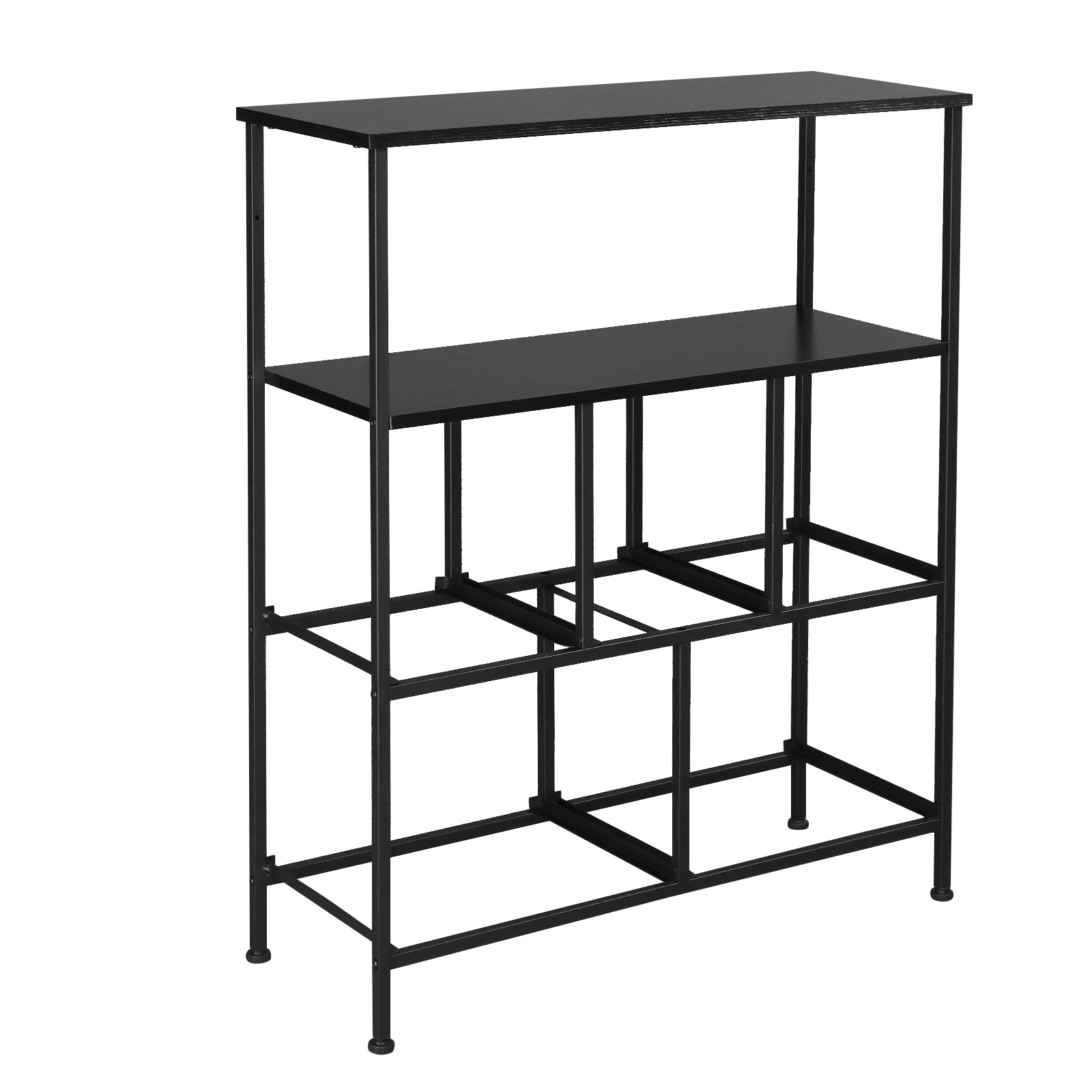 5 drawers, 2 large and 3 small, with top shelf, non-woven storage cabinet, cationic cloth surface + non-woven fabric drawer + particle board + iron frame 80*30*96.5cm, black wood grain drawer surface - Torange