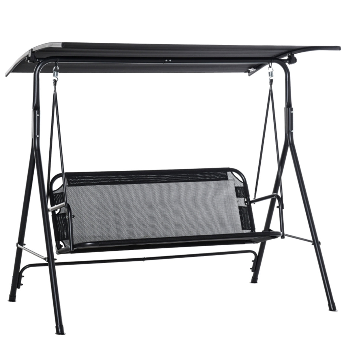 2-Seat Outdoor Patio Swing Chair-Black  (Swiship ship)（ Prohibited by WalMart ） - Torange