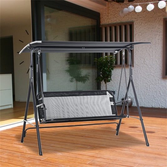 2-Seat Outdoor Patio Swing Chair-Black  (Swiship ship)（ Prohibited by WalMart ） - Torange