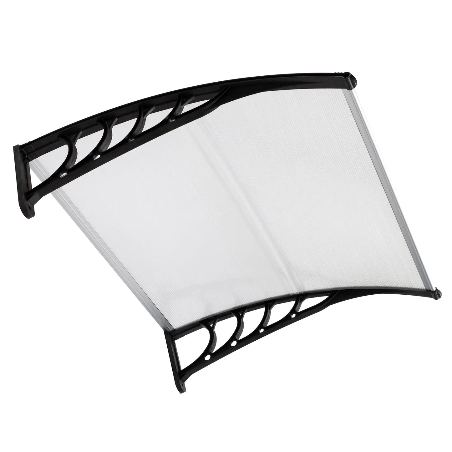 HT-100 x 80 Household Application Door & Window Rain Cover Eaves Canopy White & Black Bracket - Torange