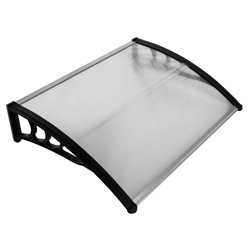 HT-100 x 80 Household Application Door & Window Rain Cover Eaves Canopy White & Black Bracket - Torange