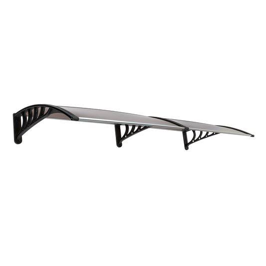 HT-200 x 100 Household Application Door & Window Rain Cover Eaves Brown Board & Black Holder - Torange
