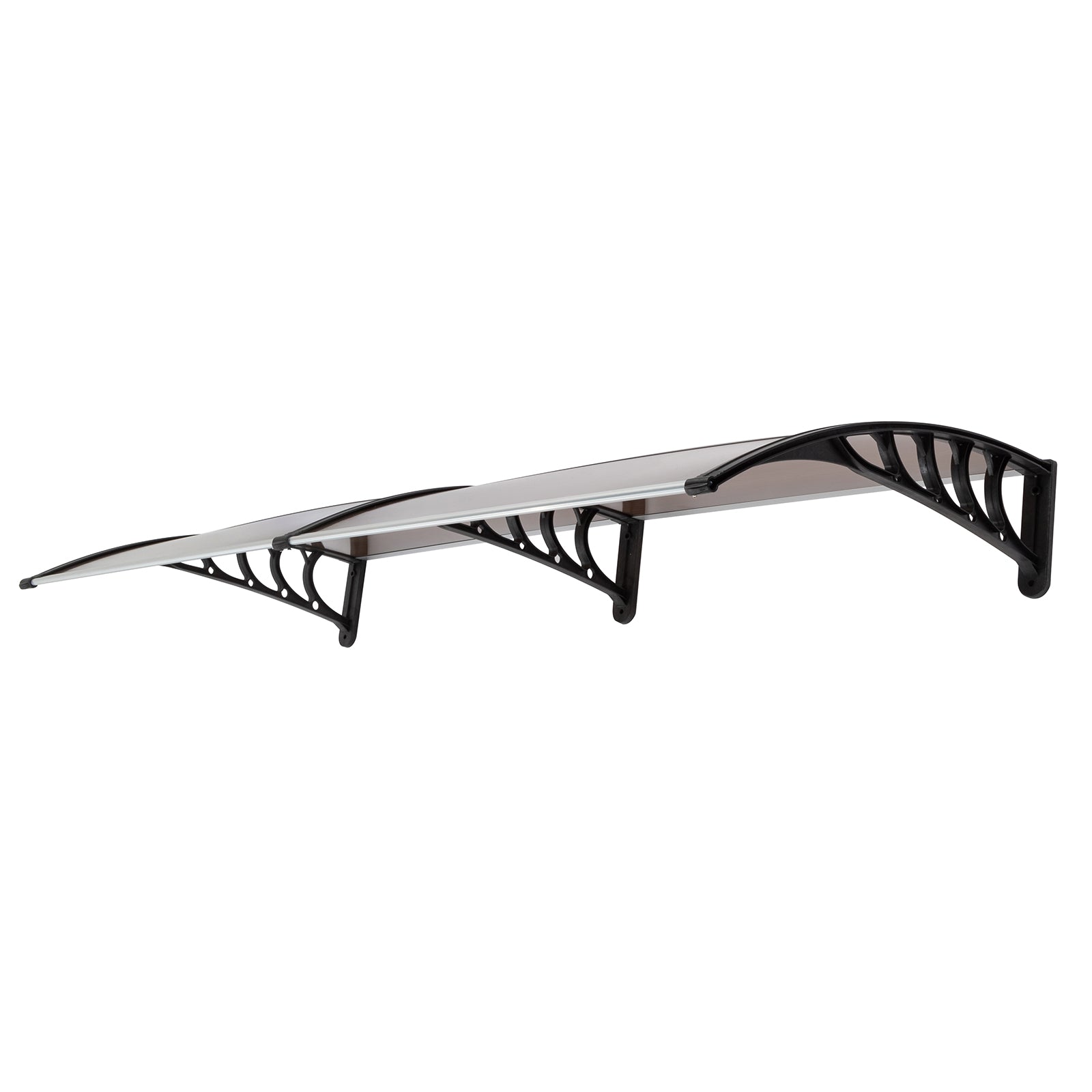 HT-200 x 100 Household Application Door & Window Rain Cover Eaves Brown Board & Black Holder - Torange