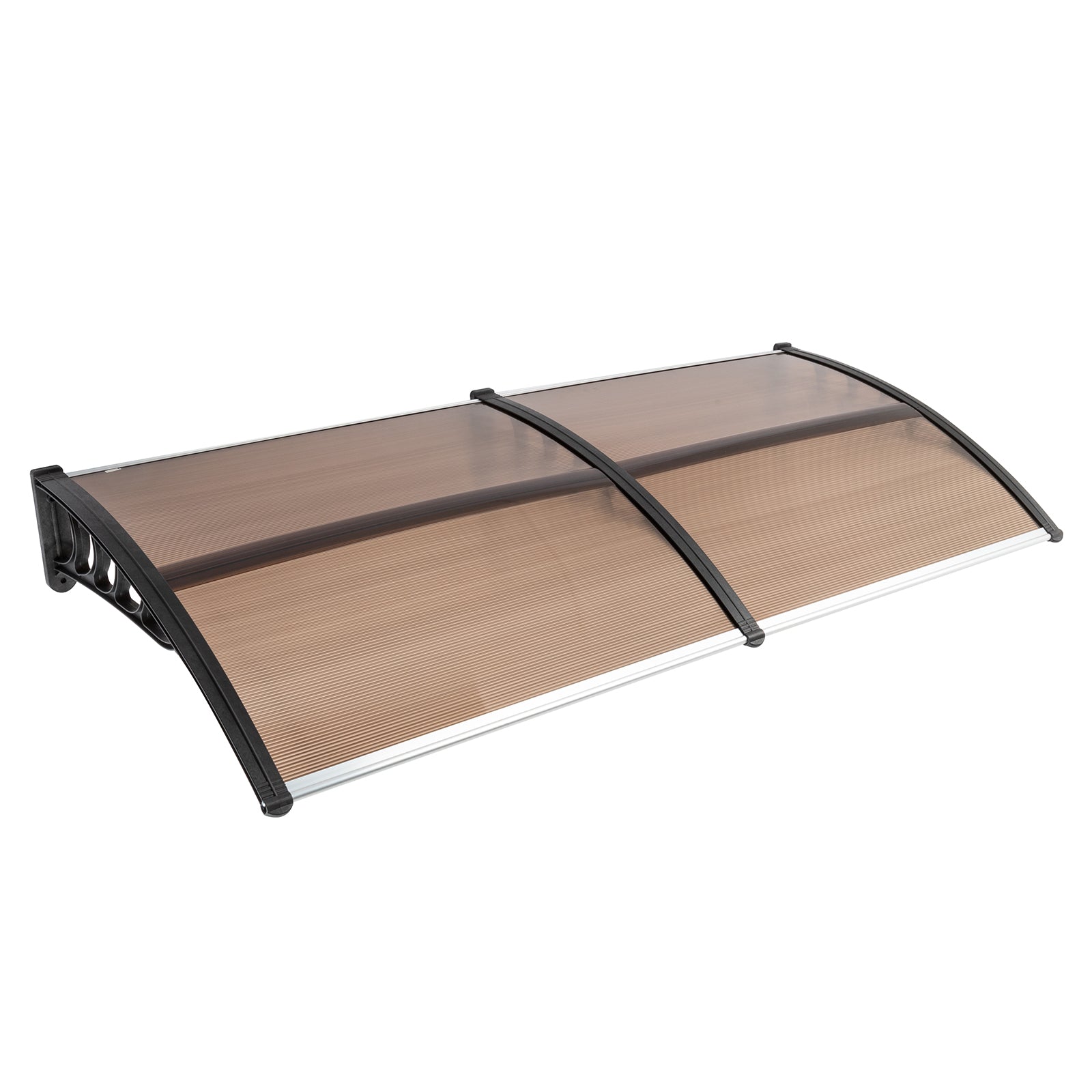 HT-200 x 100 Household Application Door & Window Rain Cover Eaves Brown Board & Black Holder - Torange