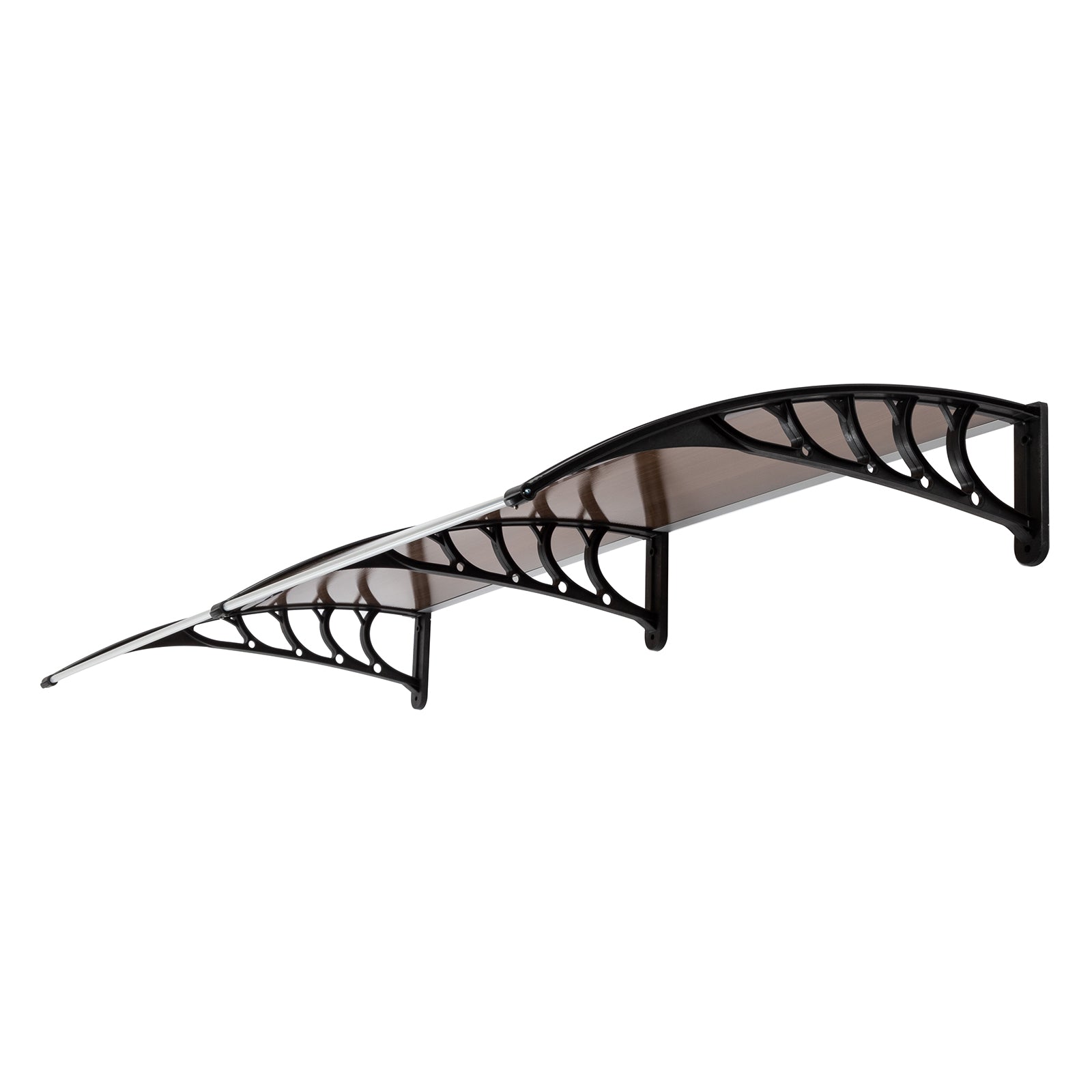 HT-200 x 100 Household Application Door & Window Rain Cover Eaves Brown Board & Black Holder - Torange