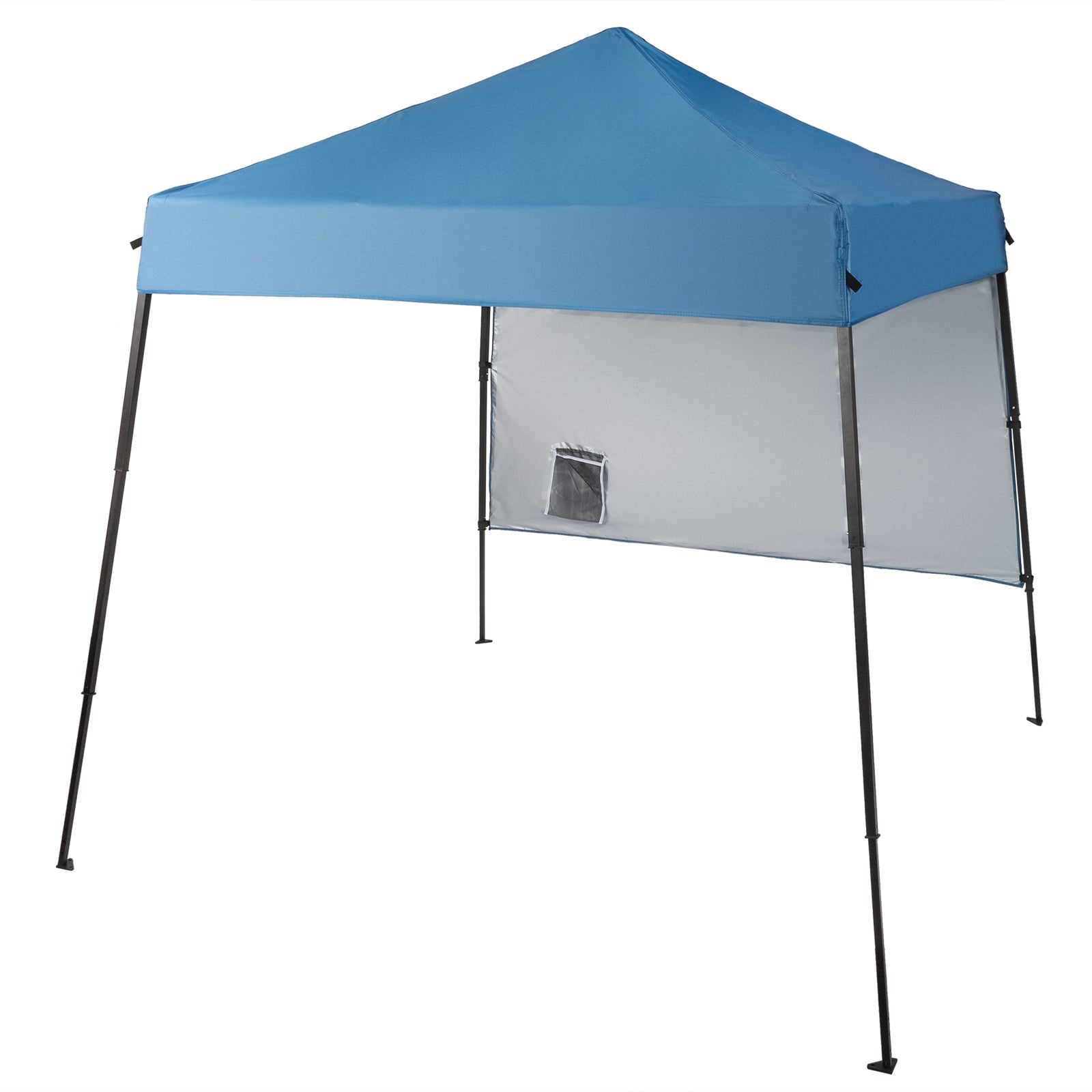 1.8*1.8m Beveled Oxford Cloth Black Plastic Sprayed Iron Pipe With One Side Cloth Backpack Storage Bag Folding Shed Sky Blue - Torange