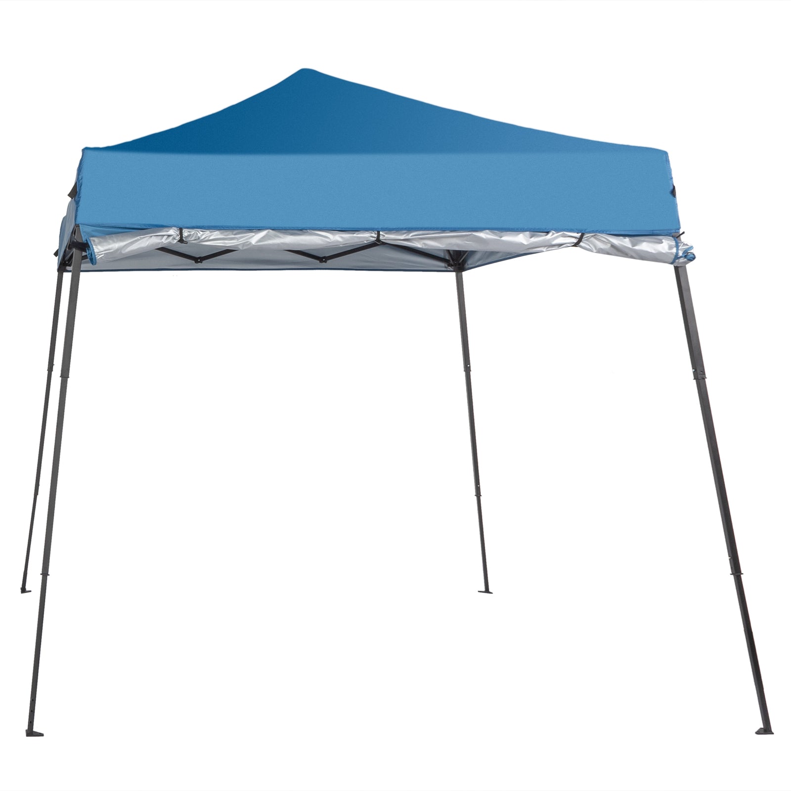 1.8*1.8m Beveled Oxford Cloth Black Plastic Sprayed Iron Pipe With One Side Cloth Backpack Storage Bag Folding Shed Sky Blue - Torange