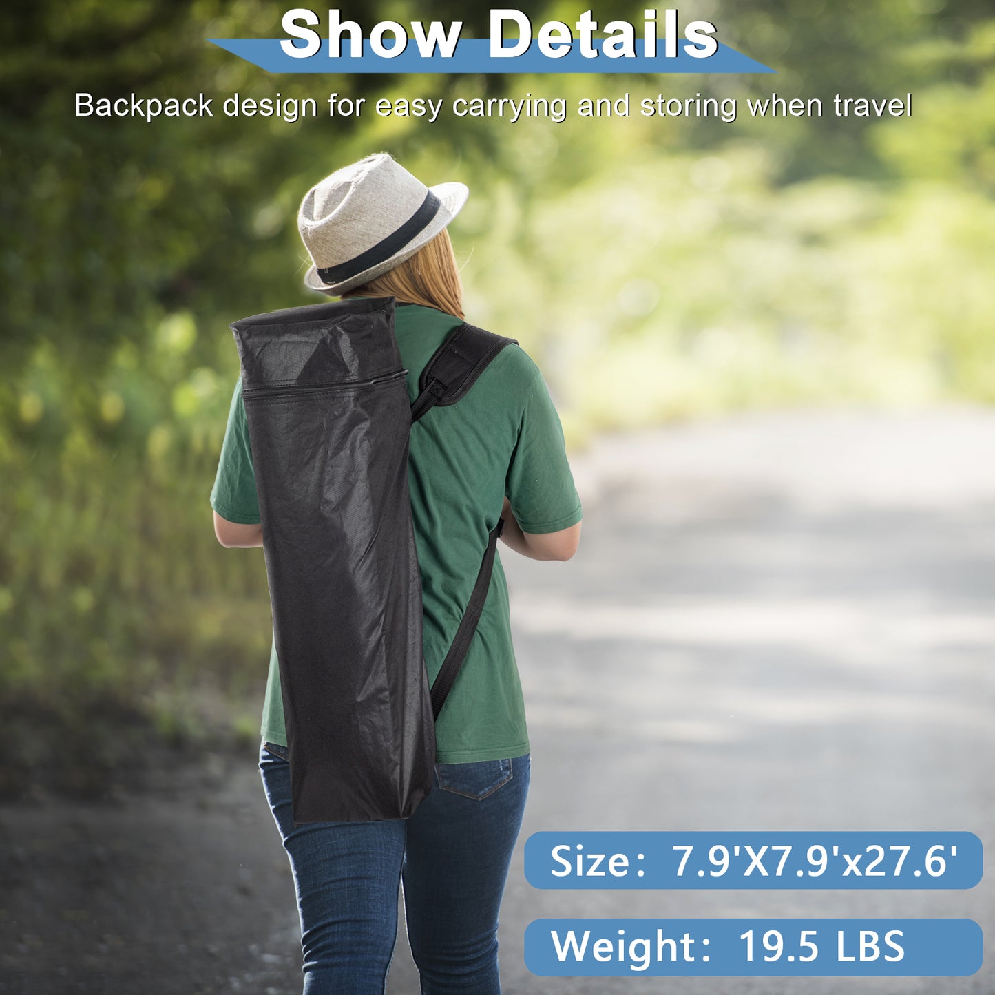 1.8*1.8m Beveled Oxford Cloth Black Plastic Sprayed Iron Pipe With One Side Cloth Backpack Storage Bag Folding Shed Sky Blue - Torange
