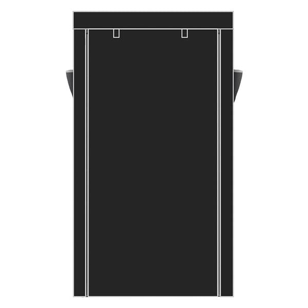 10 Tiers Shoe Rack with Dustproof Cover Closet Shoe Storage Cabinet Organizer Black - Torange