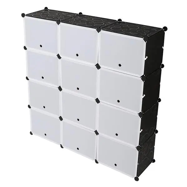 Portable Shoe Rack Organizer 48 Pair Tower Shelf Storage Cabinet Stand Expandable for Heels, Boots, Slippers， 8 Tier Black - Torange
