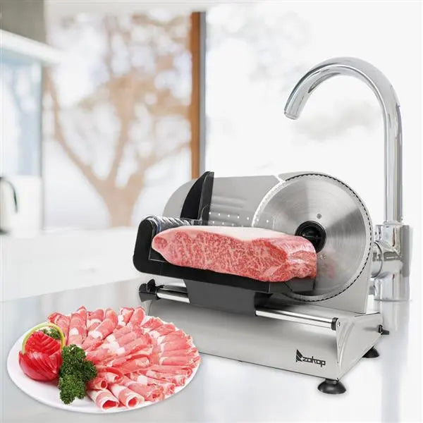 Semi-automatic Belt Cutter Deli Food Machine Home Deli Food Slicer. SL526 110V/150W 7.5" - Torange