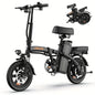Urlife Commuter E-Bike 14 Inch Folding 250W 48V 7.5Ah Removable & Fast Charge Battery 40KM Range Hydraulic Front Suspension Dual Disc Brakes